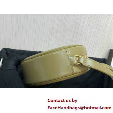 Celine CROSSBODY OVAL PURSE cuir triomphe in SMOOTH CALFSKIN 101703 Olive Green - Click Image to Close