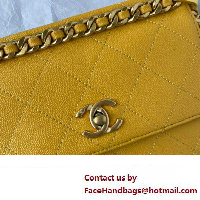 Chanel Backpack in Grained Calfskin AS4189 yellow 2023 - Click Image to Close