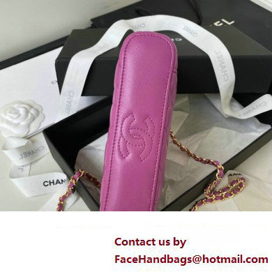 Chanel Clutch with Chain Bag in Lambskin and Imitation Pearls AP3515 Purple 2023 - Click Image to Close