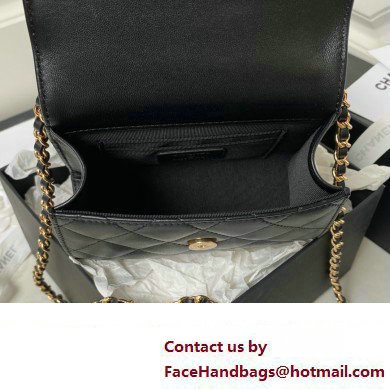 Chanel Clutch with Chain in Lambskin and Imitation Pearls AP3513 BLACK 2023 - Click Image to Close