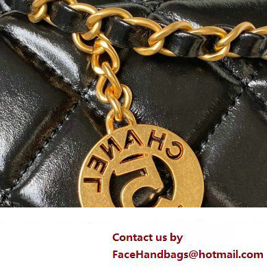 Chanel Hobo Handbag in Shiny Crumpled Lambskin AS4322 BLACK 2023