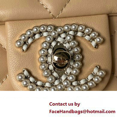 Chanel Lambskin Clutch with Chain Bag AS3791 Beige 2023 - Click Image to Close