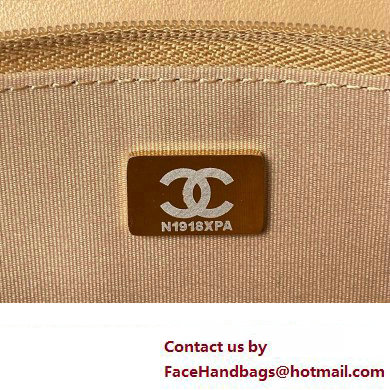 Chanel Wallet on Chain in Lambskin and Imitation Pearls AP3504 khaki 2023 - Click Image to Close