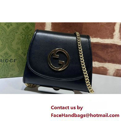 Gucci Blondie medium chain wallet 725219 Leather Black 2023