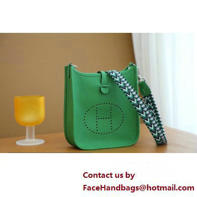 Hermes III TPM Evelyne Bag In Original Togo Leather with Gold/Silver Hardware bambou(Full Handmade)