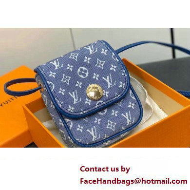 Louis Vuitton Monogram Pochette Cancun Pouch Bag M60018 Denim Blue 2023