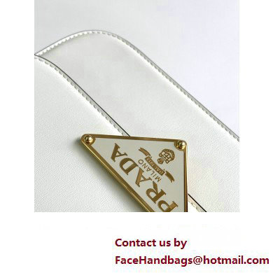 Prada Embleme leather bag 1BD340 WHITE 2023