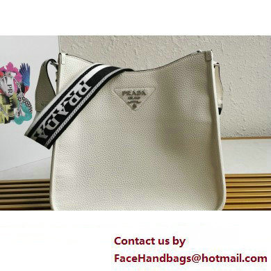 Prada Leather hobo bag 1BC073 White 2023