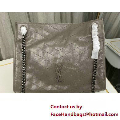 Saint Laurent Niki Shopping Bag in Vintage Leather 577999 Etoupe