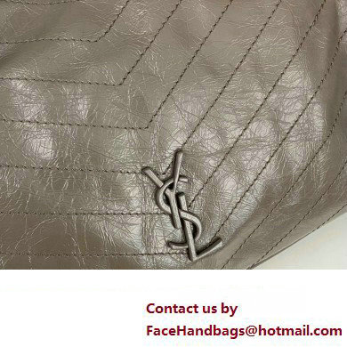 Saint Laurent Niki Shopping Bag in Vintage Leather 577999 Etoupe - Click Image to Close