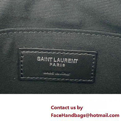 Saint Laurent cassandre matelasse tablet pouch in quilted leather 559193 Black/Silver
