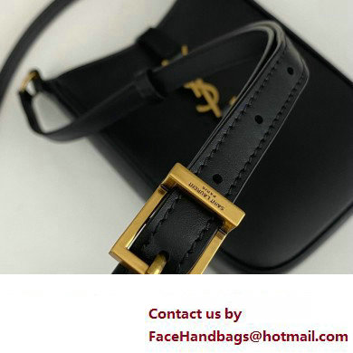 Saint Laurent le 5 A 7 mini vertical Bag in vegetable-tanned leather 735214 Black - Click Image to Close