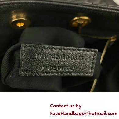 Saint Laurent le pochon Bag in quilted lambskin 742440 Black - Click Image to Close