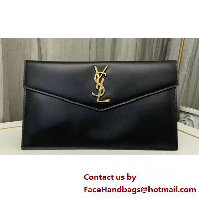 Saint Laurent uptown pouch in Smooth leather 565739 Black