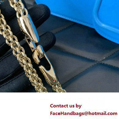 Valentino Loco Shoulder Bag In Calfskin Leather With Enamel 6031 Blue 2023