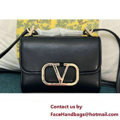 Valentino Vlogo Leather Shoulder Bag 2051 Black 2023