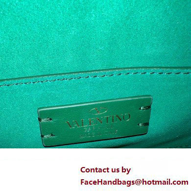 Valentino Vlogo Leather Shoulder Bag 2051 Green 2023 - Click Image to Close