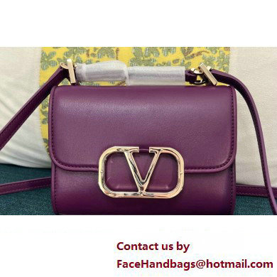 Valentino Vlogo Leather Shoulder Bag 2051 Purple 2023