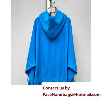 Balenciaga / Adidas Hoodie Large Fit in Blue 2023 - Click Image to Close
