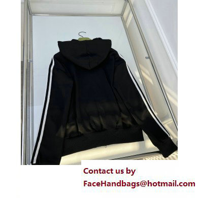 Balenciaga / Adidas Zip-up Hoodie Small Fit in Black 2023 - Click Image to Close