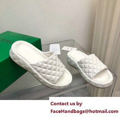 Bottega Veneta Padded Quilted leather flat Sandals White 2023
