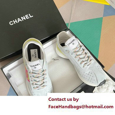 Chanel CC Logo Sneakers Suede Calfskin 01 2023