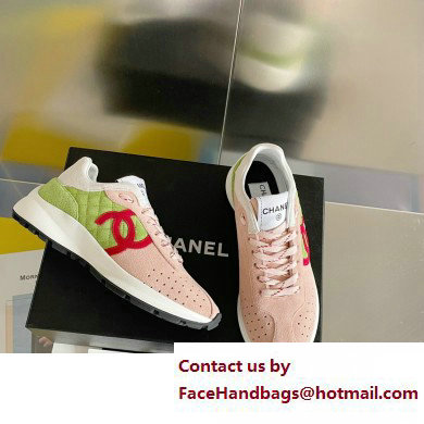 Chanel CC Logo Sneakers Suede Calfskin 03 2023