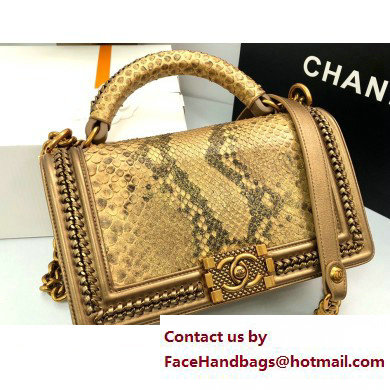 Chanel Chain Boy Flap Medium Bag In Python 02 2023