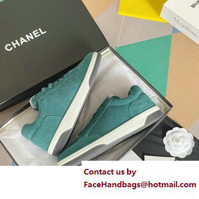 Chanel Logo Sneakers Suede Calfskin 09 2023 - Click Image to Close