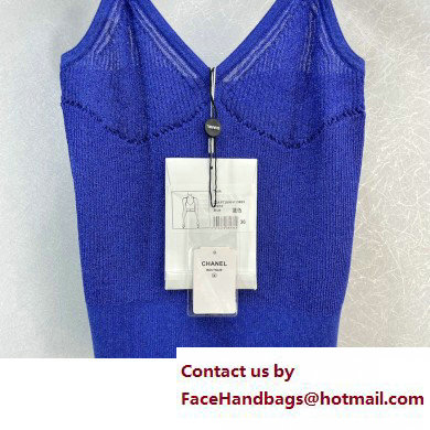 Chanel blue knitwear VEST spring 2023