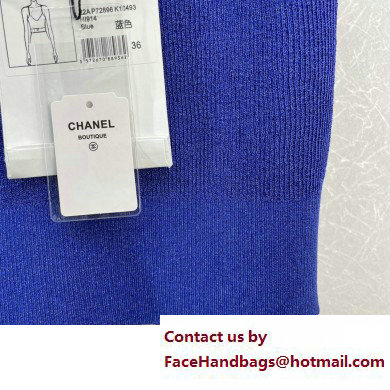 Chanel blue knitwear VEST spring 2023