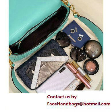 Fendi Nappa Leather Medium Baguette Bag Turquoise Green 2023 - Click Image to Close