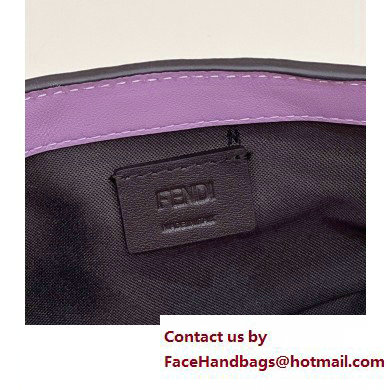 Fendi Nappa Leather Mini Baguette Bag Purple 2023 - Click Image to Close