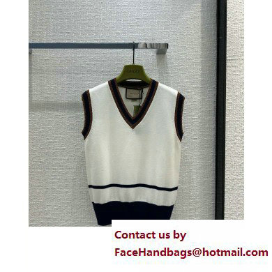 Gucci Fine wool vest ivory 727431 2023 - Click Image to Close