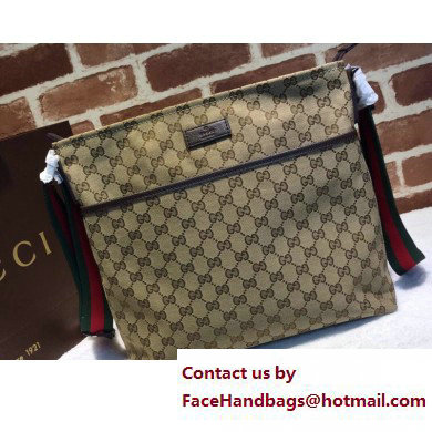 Gucci GG Canvas Messenger Medium Bag 189751 Beige