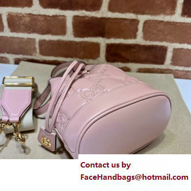 Gucci GG Matelasse bucket bag 728231 Pink