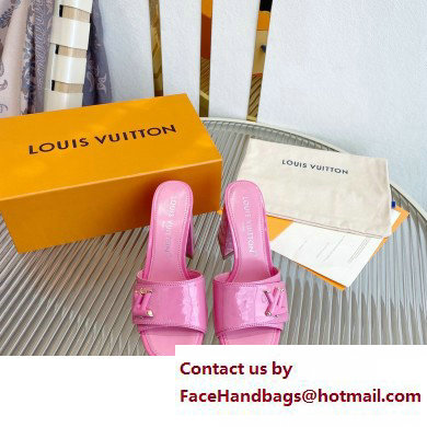 Louis Vuitton Heel 8.5cm Shake Mules in Patent calf leather Pink 2023 - Click Image to Close