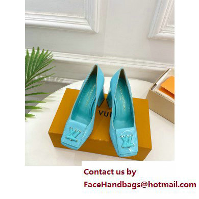 Louis Vuitton Heel 8.5cm Shake Pumps in Patent calf leather Turquoise Green 2023 - Click Image to Close