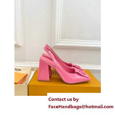 Louis Vuitton Heel 8.5cm Shake Slingback Pumps in Patent calf leather Pink 2023 - Click Image to Close