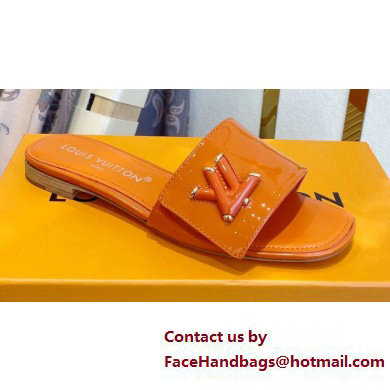 Louis Vuitton Shake Flat Mules in Patent calf leather Orange 2023 - Click Image to Close