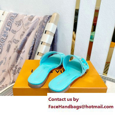 Louis Vuitton Shake Flat Mules in Patent calf leather Turquoise Green 2023 - Click Image to Close
