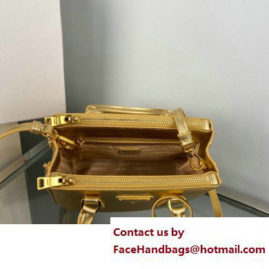 Prada Galleria Saffiano leather Mini bag 1BA906 Gold 2023 - Click Image to Close