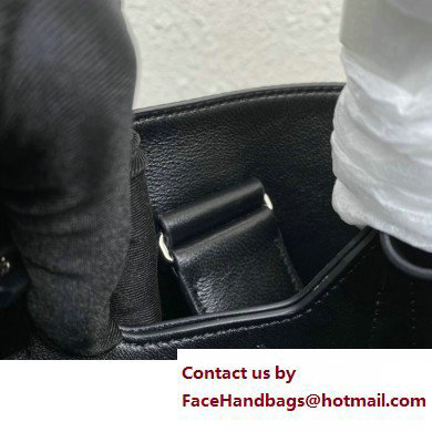 Prada Panier Satin bag with Crystals 1BA373 Black/Silver 2023 - Click Image to Close