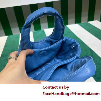 Prada Small padded Soft nappa-leather bag 1BA359 Blue 2023
