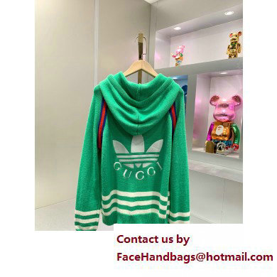 adidas x Gucci wool sweatshirt green 2023 - Click Image to Close