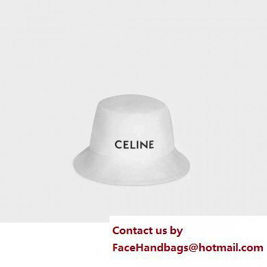 celine logo printed bucket hat white 2023 - Click Image to Close