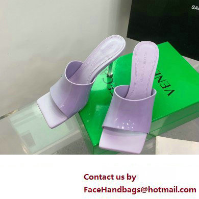 Bottega Veneta Heel Clear rubber Stretch Mules Patent Lilac 2023 - Click Image to Close