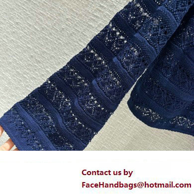 GUCCI Cotton lace cardigan BLUE 743288 2023