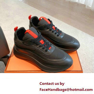 Hermes fabric and calfskin Gramme Men's Sneakers 02 2023