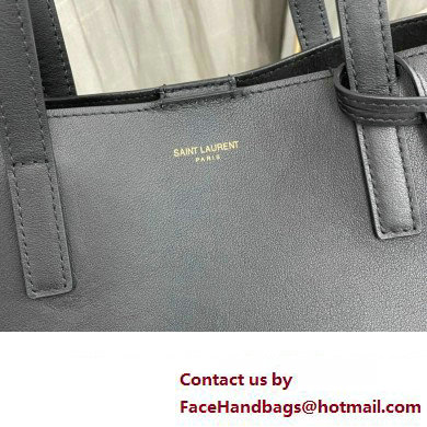 Saint Laurent Shopping n/s bag in supple leather 600306 Black - Click Image to Close